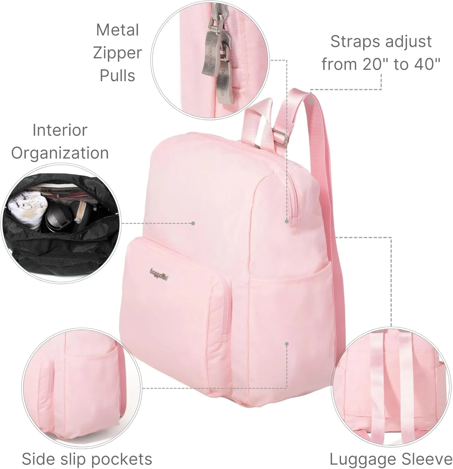 Carryall Packable Lightweight Travel Backpack 14x11" Folding Compact Nylon Washable Weekender Daypack w/Luggage Sleeve