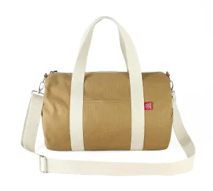Casual Duffel Bag Sport Use Bag Cotton Handle - Long Strap Washable Gym Yoga Zipper Closure Unisex Circle Bag Fully Lined Casual Daily Use (Canvas)