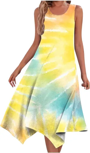 Ceboyel Women Boho Floral Summer Dresses Casual Tank Dress Sleeveless Sundreses Trendy Beach Vacation Clothing 2024