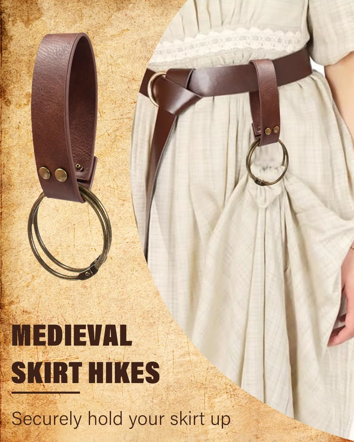 Cellphone Holder Retro Belt Pouch Waist Bag Fanny Pack Steampunk Medieval Renaissance Purse Halloween Costume Accessory (3Bottle-Brown)