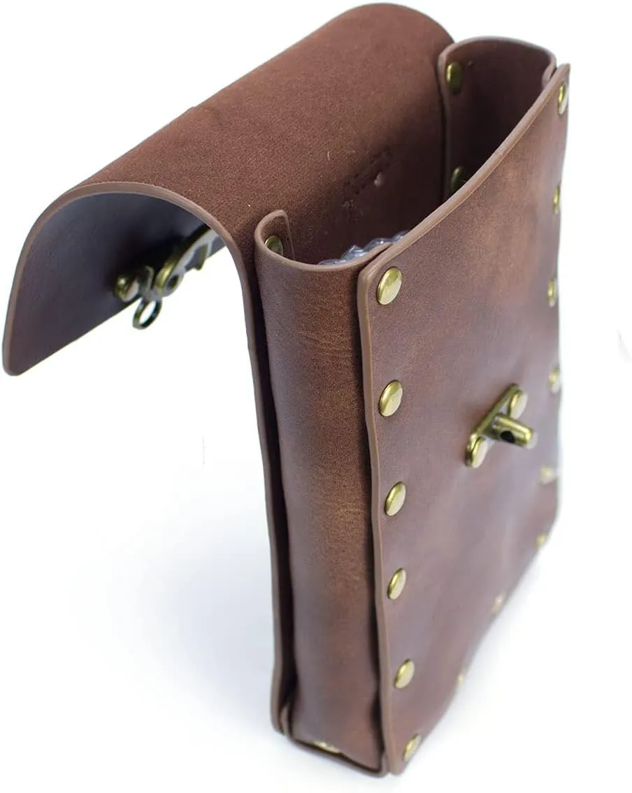Cellphone Holder Retro Belt Pouch Waist Bag Fanny Pack Steampunk Medieval Renaissance Purse Halloween Costume Accessory (Brown)