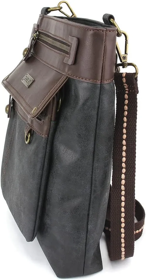 CHALA GEMINI Crossbody Canvas Gift Messenger Bag Black