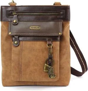 CHALA GEMINI Crossbody Canvas Gift Messenger Bag Brown