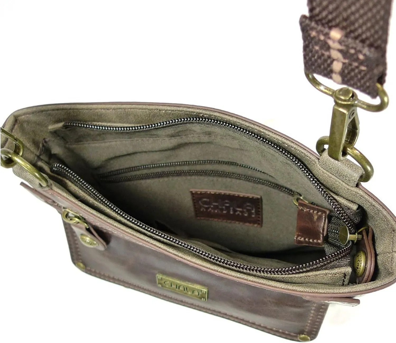 CHALA GEMINI Crossbody Canvas Gift Messenger Bag Stone Grey