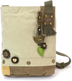 CHALA Patch Cross-Body Women Handbag, Canvas Messenger Bag Olive