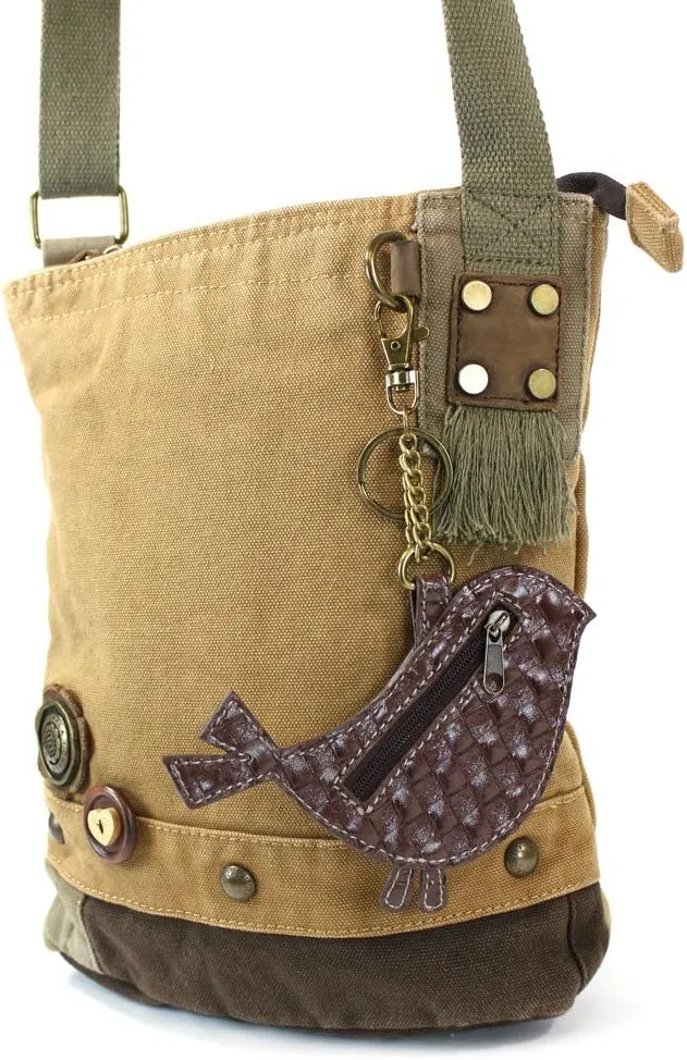 Chala Patch Cross-Body Women Handbag Canvas Messenger Bag