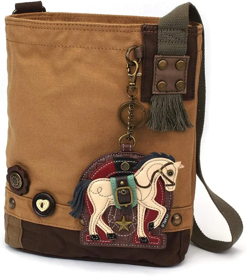 Chala Patch Cross-Body Women Handbag Canvas Messenger Bag