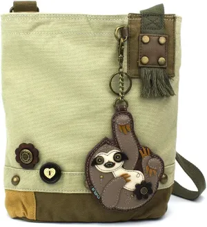 Chala Patch Cross-Body Women Handbag, Sand Canvas Messenger Bag