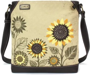 Chala Sunflower Canvas Crossbody Messenger Bag (Sunflower, Sand)