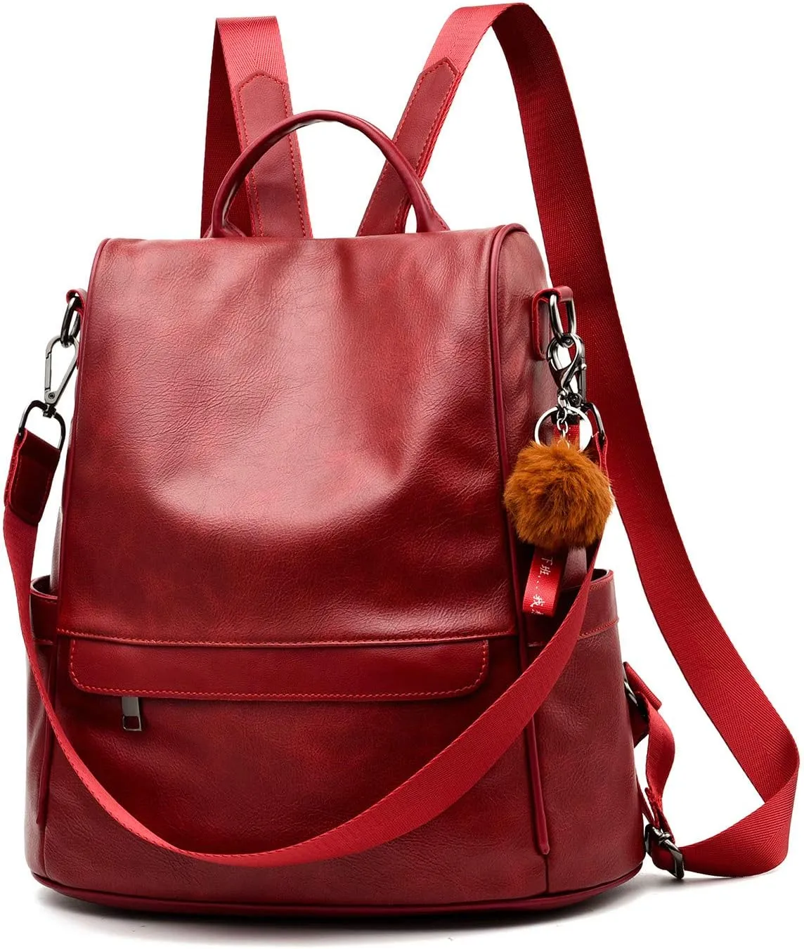 CHERUTY Women Backpack Purse PU Leather Anti-theft Casual Shoulder Bag Fashion Ladies Satchel Bags