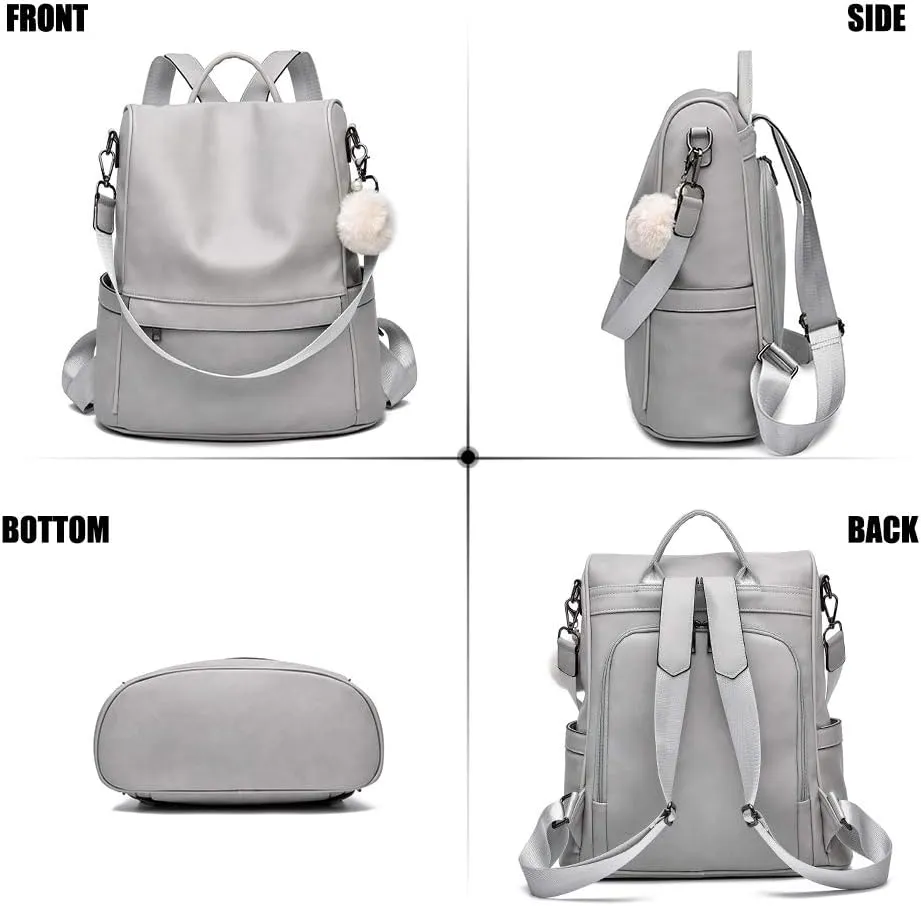 CHERUTY Women Backpack Purse PU Leather Anti-theft Casual Shoulder Bag Fashion Ladies Satchel Bags