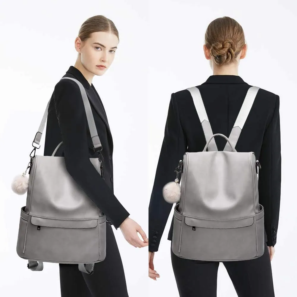 CHERUTY Women Backpack Purse PU Leather Anti-theft Casual Shoulder Bag Fashion Ladies Satchel Bags
