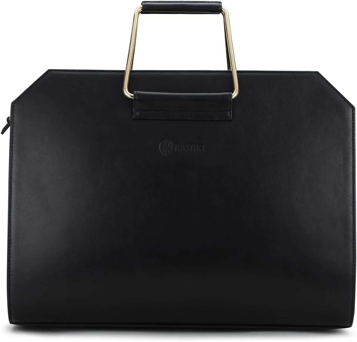 CHIQUE - 15.6" Laptop Tote Bag for Women | Professional Office Bag | Detachable & Adjustable Strap | Vegan Leather (Black)