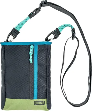 Chums Indio Sling Bag - Compact Nylon Crossbody Bag for Everyday Adventures - Purse w/Removable & Adjustable Straps - Travel Essential for Hiking, Camping, & More - Black/Teal-Tan