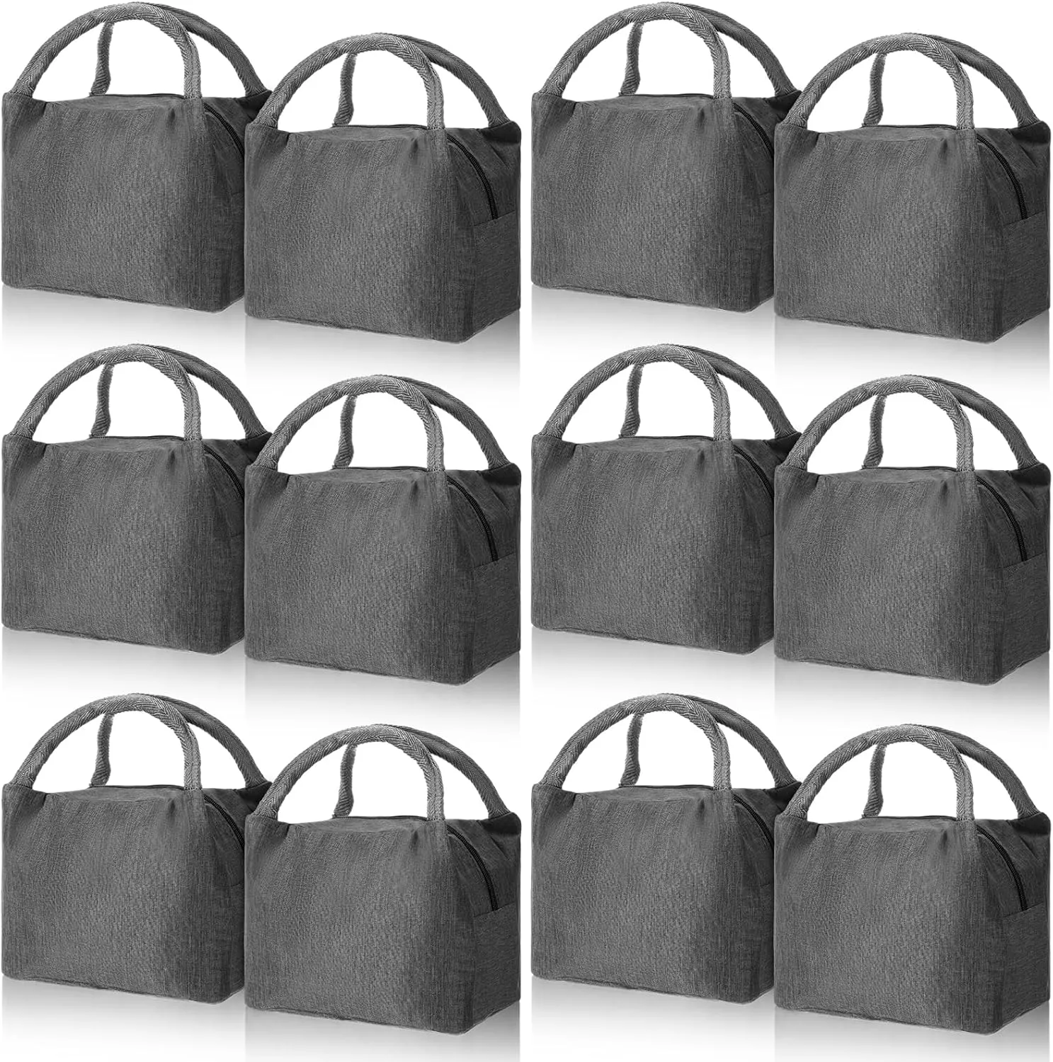 Chunful 12 Pcs Lunch Bags Bulk Insulated Reusable Lunch Bags Pouch with Aluminum for Women Adult School Office Work Employees