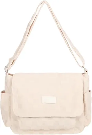 Classic Checkered Cute Messenger Bag for Women Crossbody Bag Vintage Canvas Shoulder Bag Kawaii Purse Travel Essentials