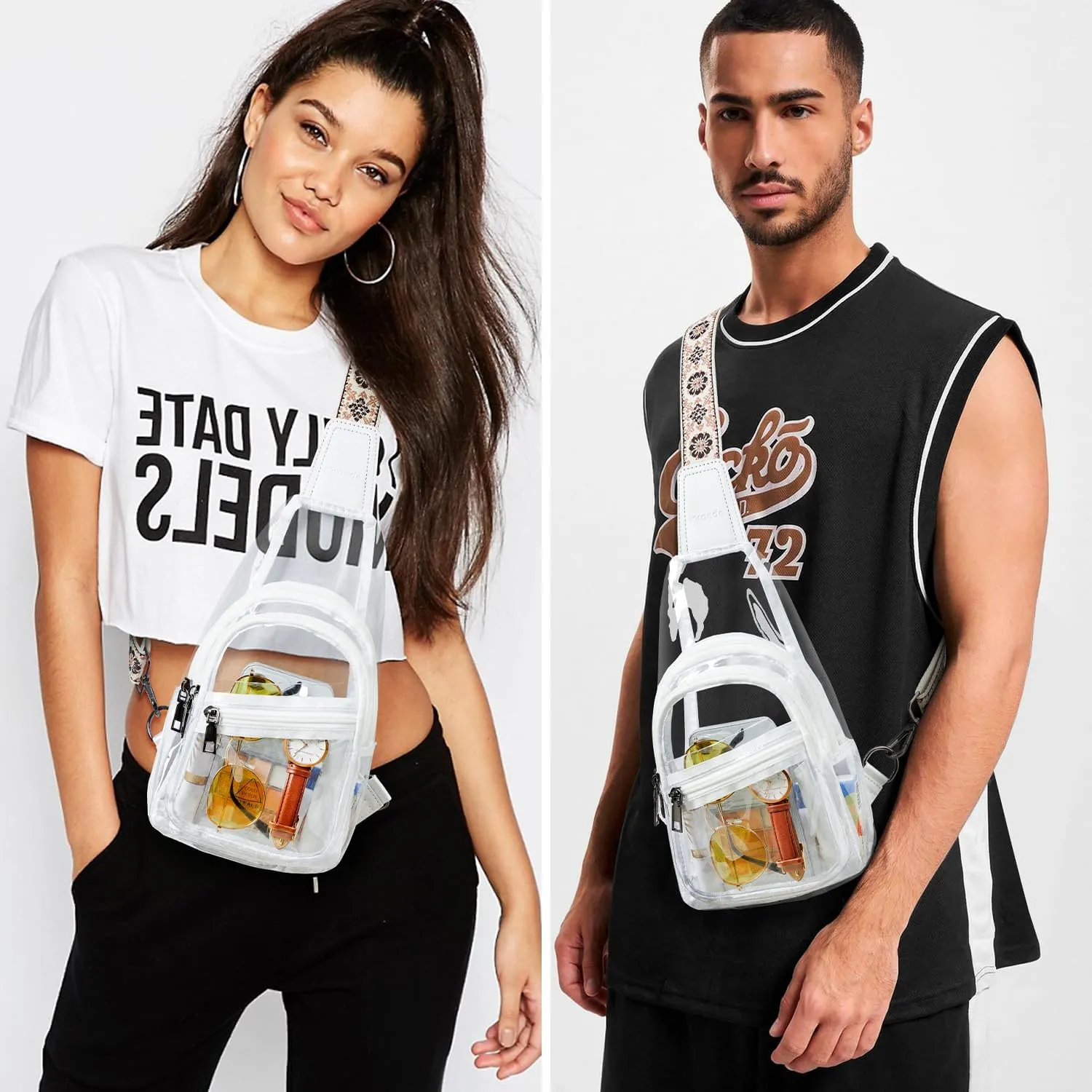 Clear Bag for Stadium Events Approved Clear Purses for Women Crossbody Transparent Bag Stadium Bags for Concert Sport
