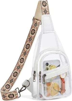 Clear Bag for Stadium Events Approved Clear Purses for Women Crossbody Transparent Bag Stadium Bags for Concert Sport