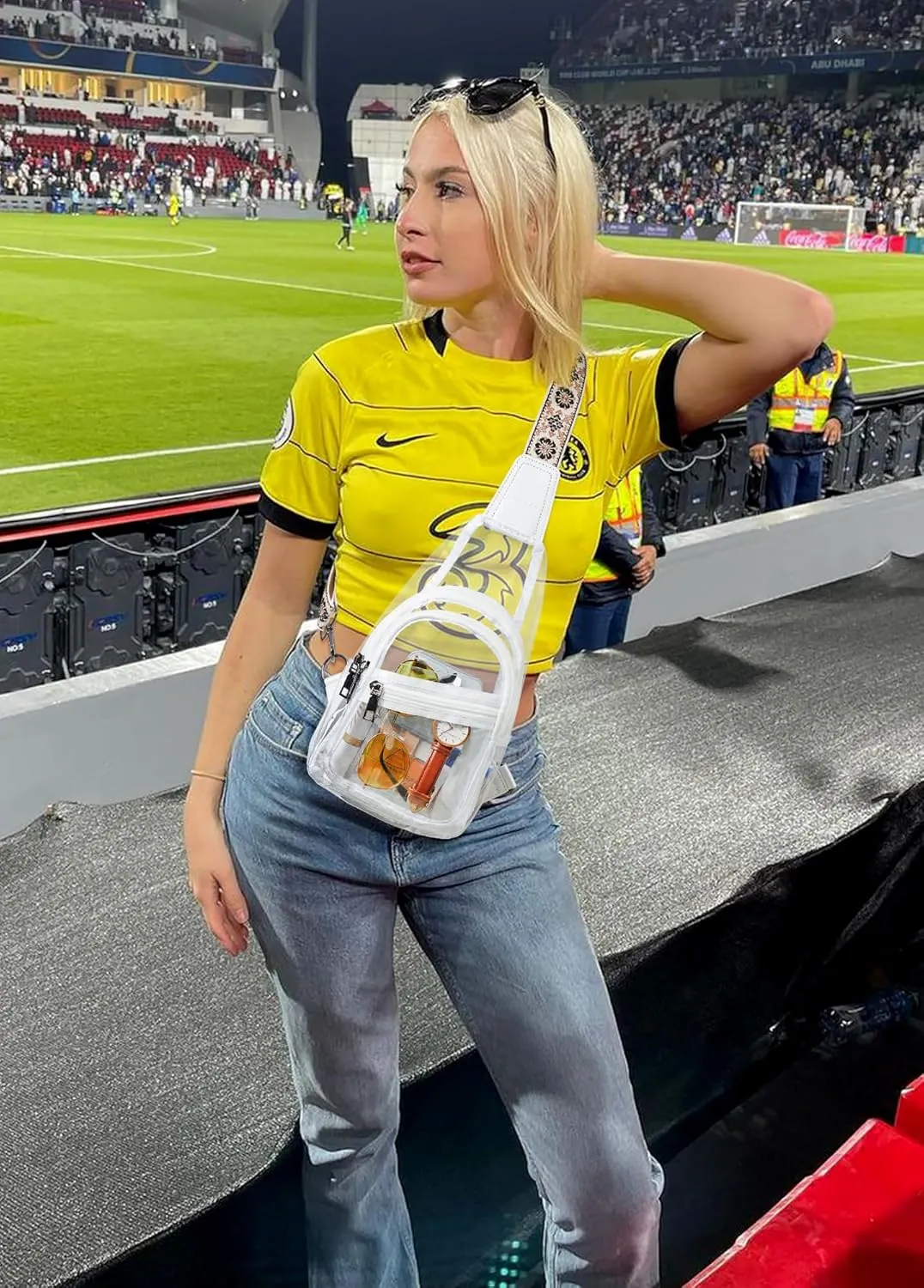 Clear Bag for Stadium Events Approved Clear Purses for Women Crossbody Transparent Bag Stadium Bags for Concert Sport