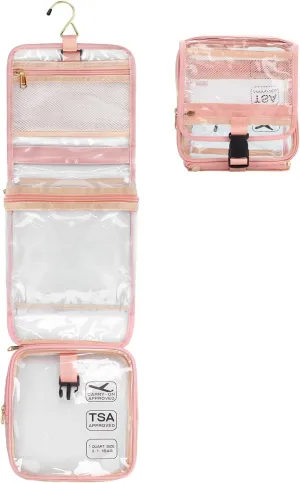 Clear Travel Bag with Tsa Approved Toiletry Bag Hanging Toiletry Bag