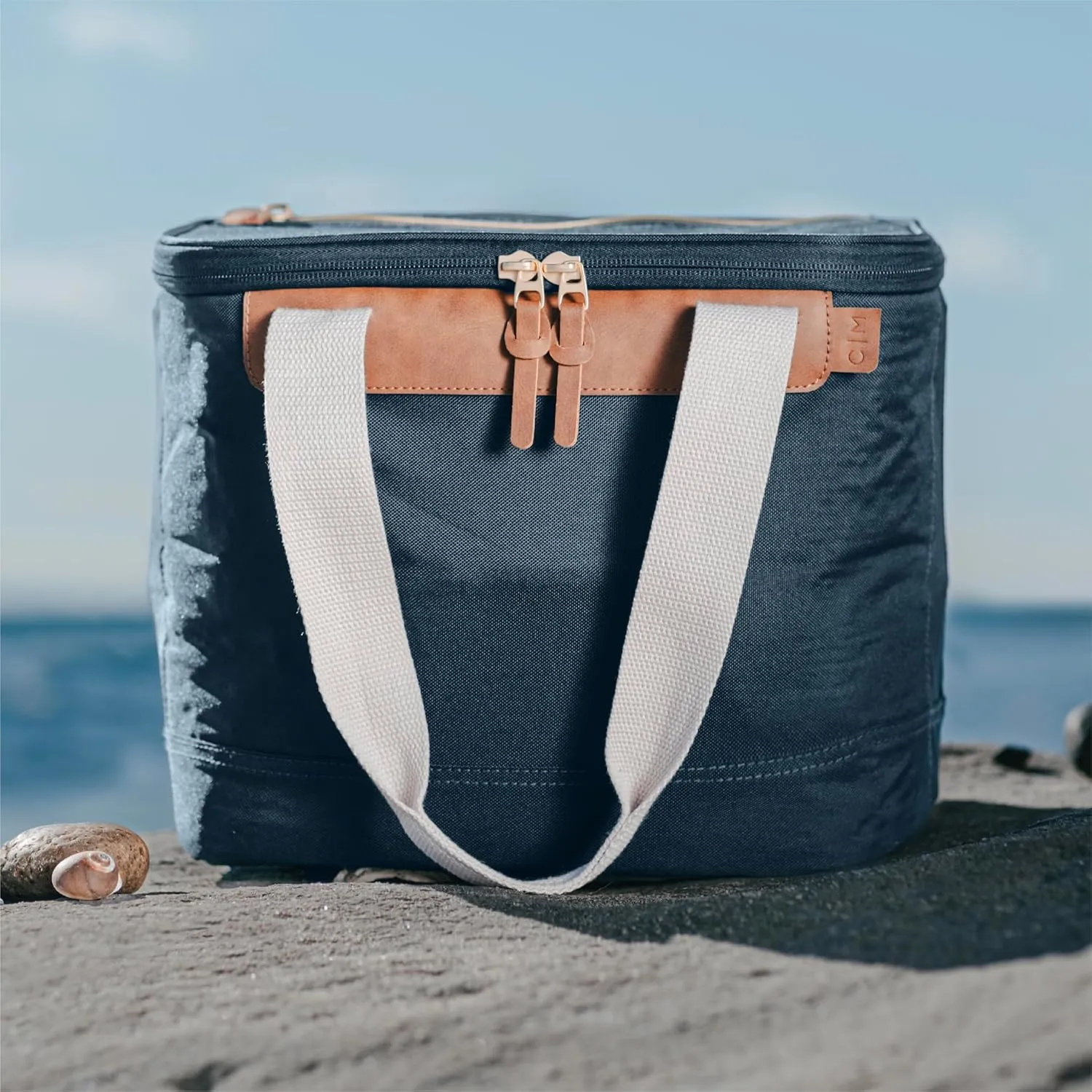 CleverMade 18-Can Heavy Duty Backpack Cooler with Bottle Opener – Leakproof Insulated Cooler Bag for Lunch, Work, Beach, Camping, Picnic – Leeward Navy