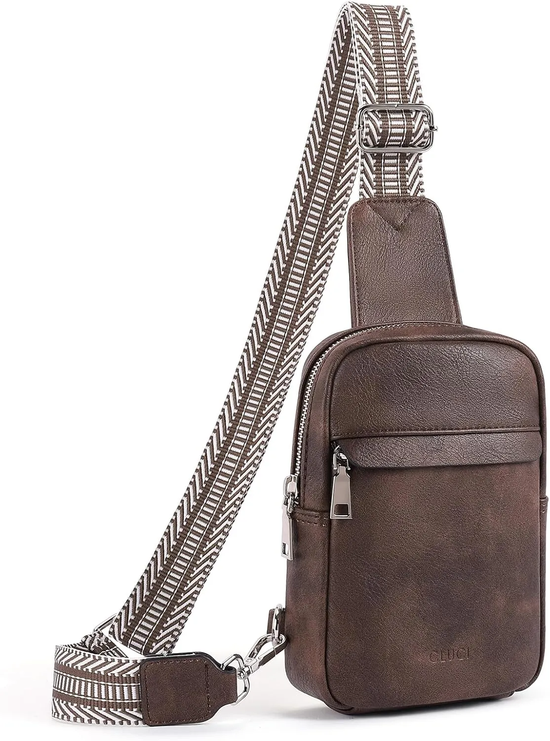 CLUCI Small Sling Bag for Women Vegan Leather Crossbody Chest Bags Trendy, Women's Fanny Pack