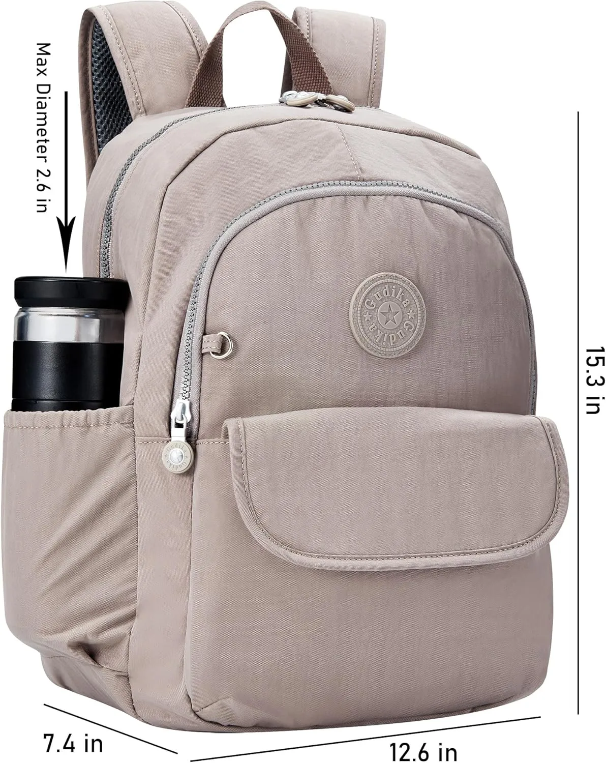 Compact Hiking Nylon Waterproof Laptop Backpack Purse for Women and Men, Small Lightweight Travel Casual Outdoor Dayback