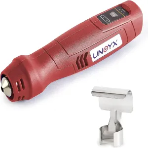 Cordless Heat Gun for Crafts,600℉Fast Heating,Rechargeable Mini Hot Air Gun for Shrink Wrapping,Epoxy Resin,Vinyl Wrap,Electronics,Candle Making,Embossing,Phone Repair,DIY Red