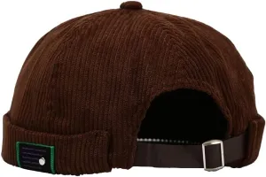 Corduroy Brimless Harbour Hat Rolled Cuff Retro Beanie Hat Skullcap Street Casual Sailor Cap for Men Women