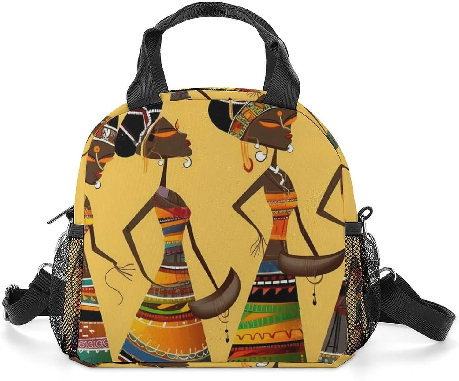 Creative African Culture Insulated Lunch Bag Portable Lunch Box Tote Cooler Bags Lunchbox For Travel Picnic Work