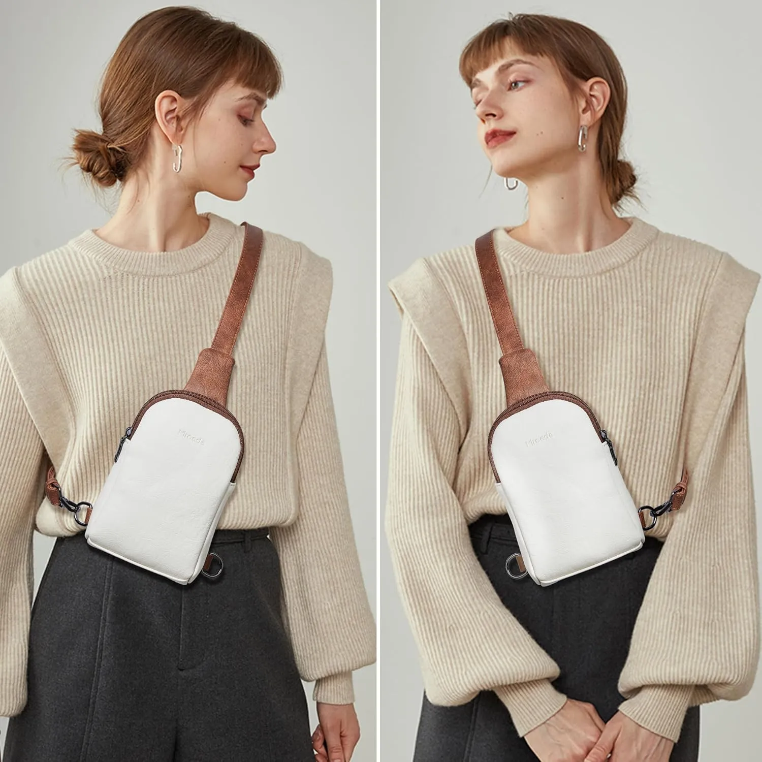 Crossbody Bags for Women Men Sling Bag 5 Pockets Fanny Pack Sling Backpack Chest Daypack Travel Purse Anti Theft