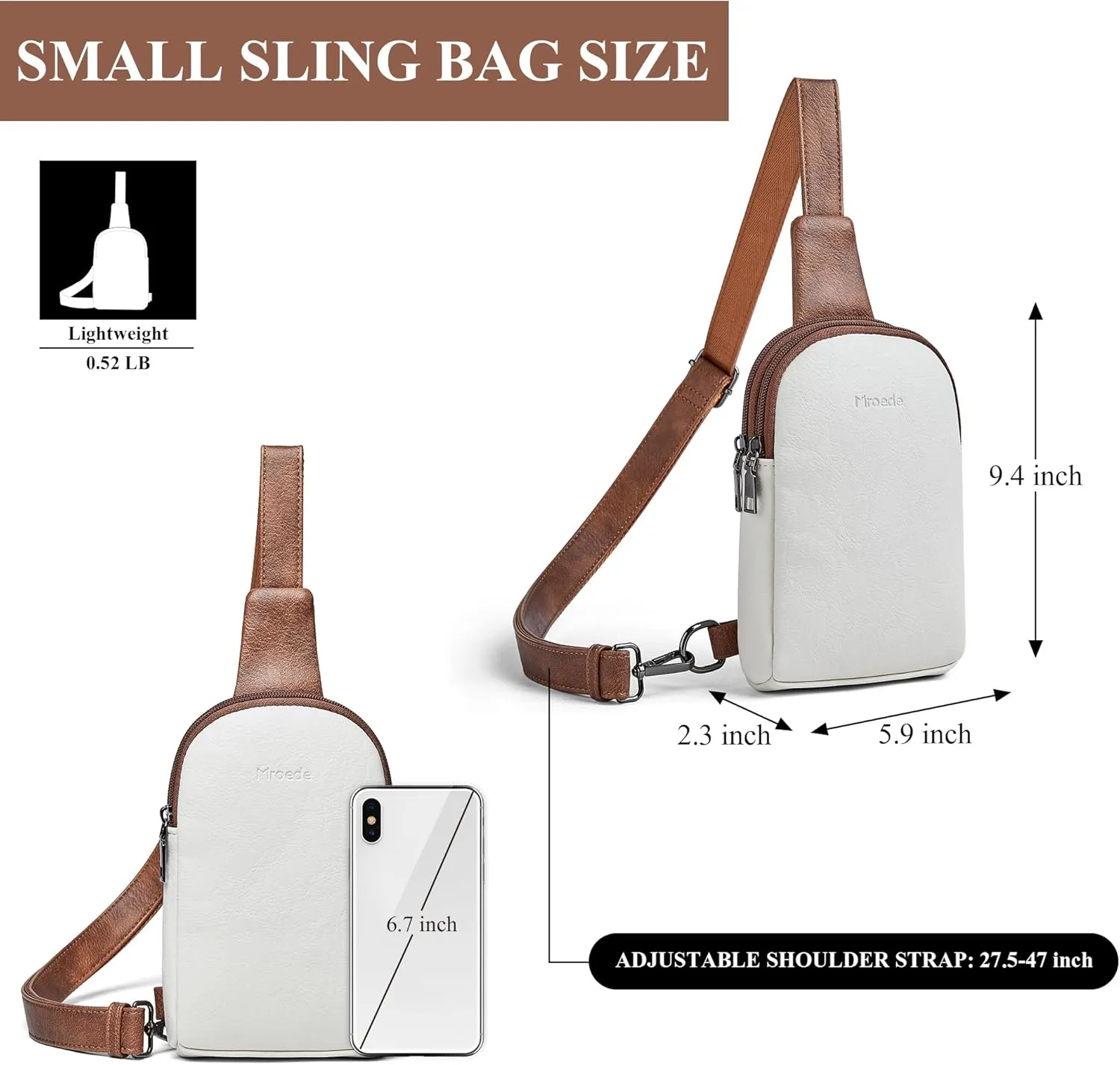 Crossbody Bags for Women Men Sling Bag 5 Pockets Fanny Pack Sling Backpack Chest Daypack Travel Purse Anti Theft