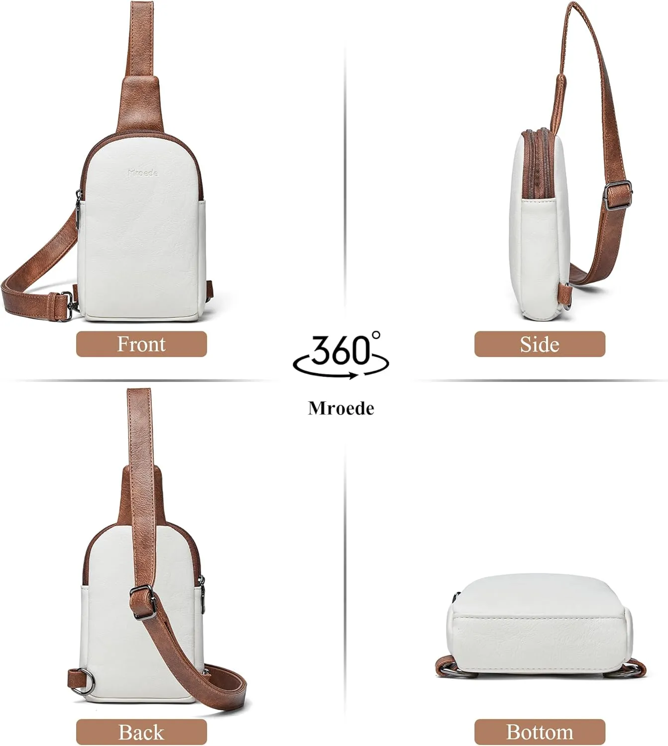 Crossbody Bags for Women Men Sling Bag 5 Pockets Fanny Pack Sling Backpack Chest Daypack Travel Purse Anti Theft