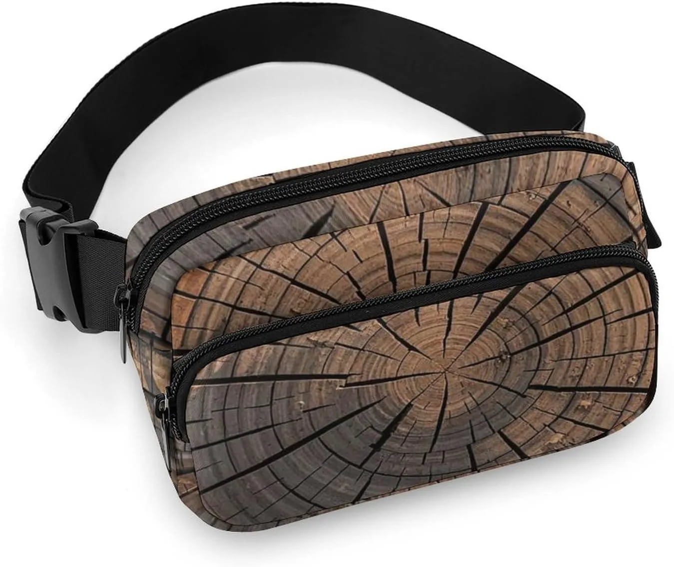 Crossbody Fanny Pack for Women Men Tree Stump Waist Pack Sports Belt Bag Large Waist Bag with Adjustable Strap Fashion Hip Bum Bag for Workout Running Traveling