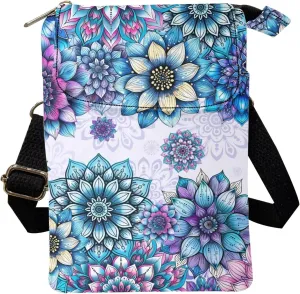 Crossbody Messenger Bag for Women Small Diagonal Bag Canvas Shoulder Bag Wallet Purse