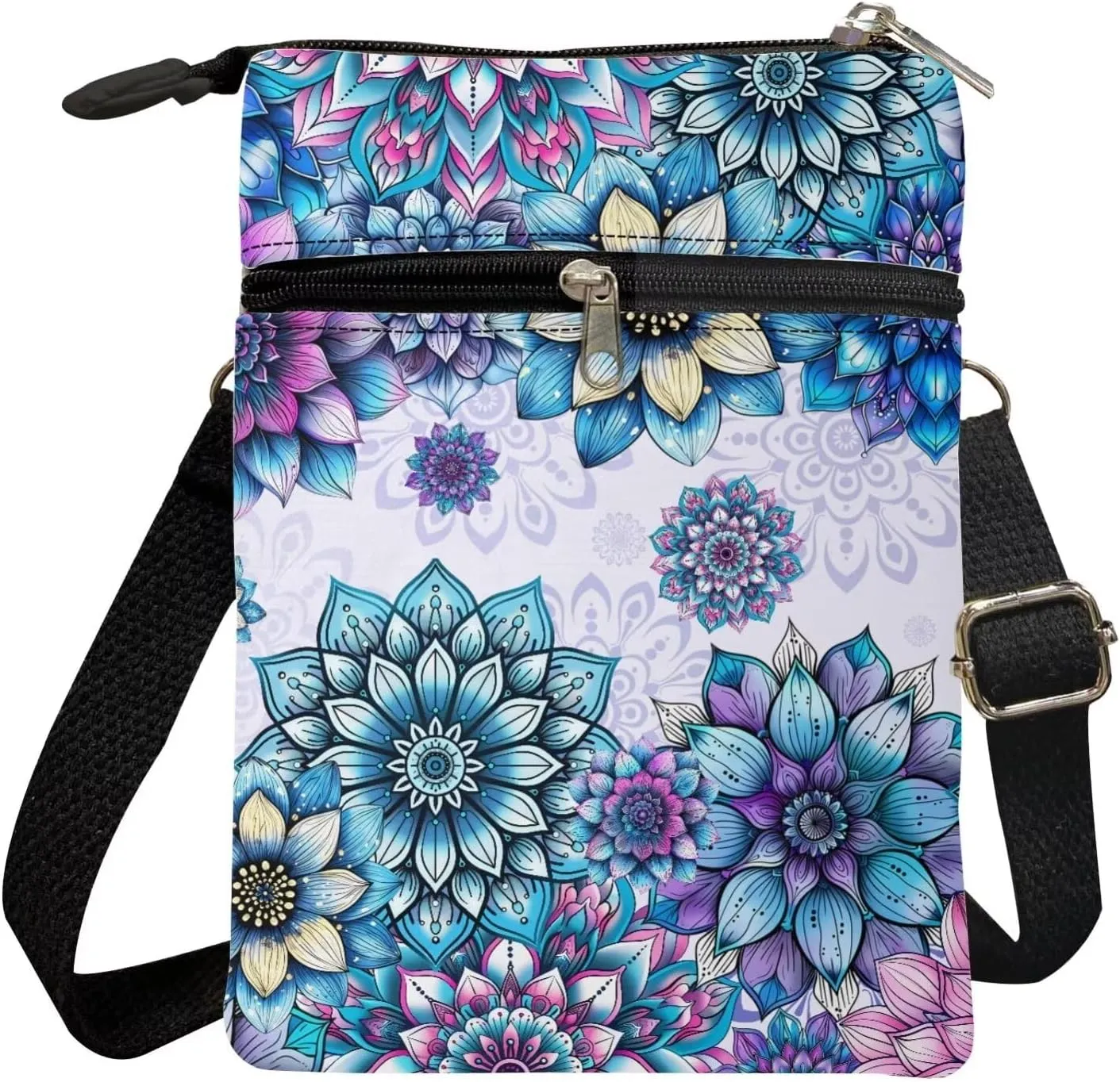 Crossbody Messenger Bag for Women Small Diagonal Bag Canvas Shoulder Bag Wallet Purse