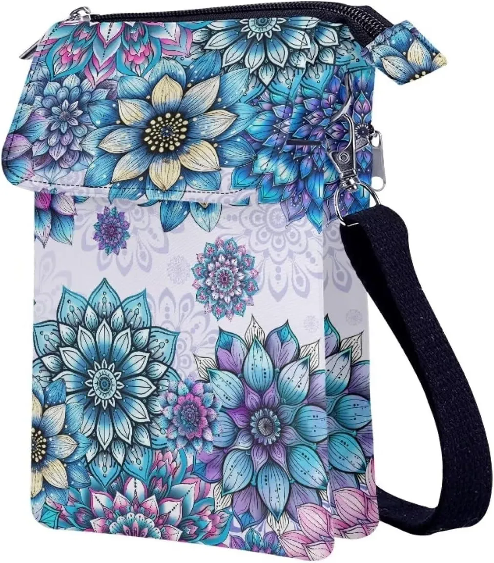 Crossbody Messenger Bag for Women Small Diagonal Bag Canvas Shoulder Bag Wallet Purse