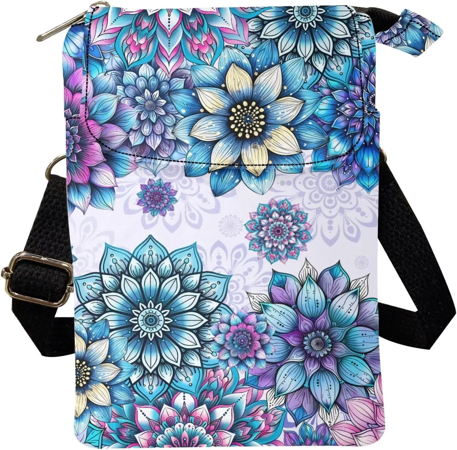 Crossbody Messenger Bag for Women Small Diagonal Bag Canvas Shoulder Bag Wallet Purse