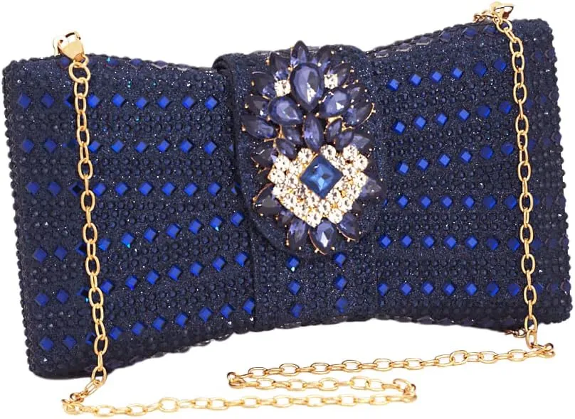 Crystal Clutch Bling Purses For Women Novelty Bow Evening Bag Silver Rhinestone Party Handbag