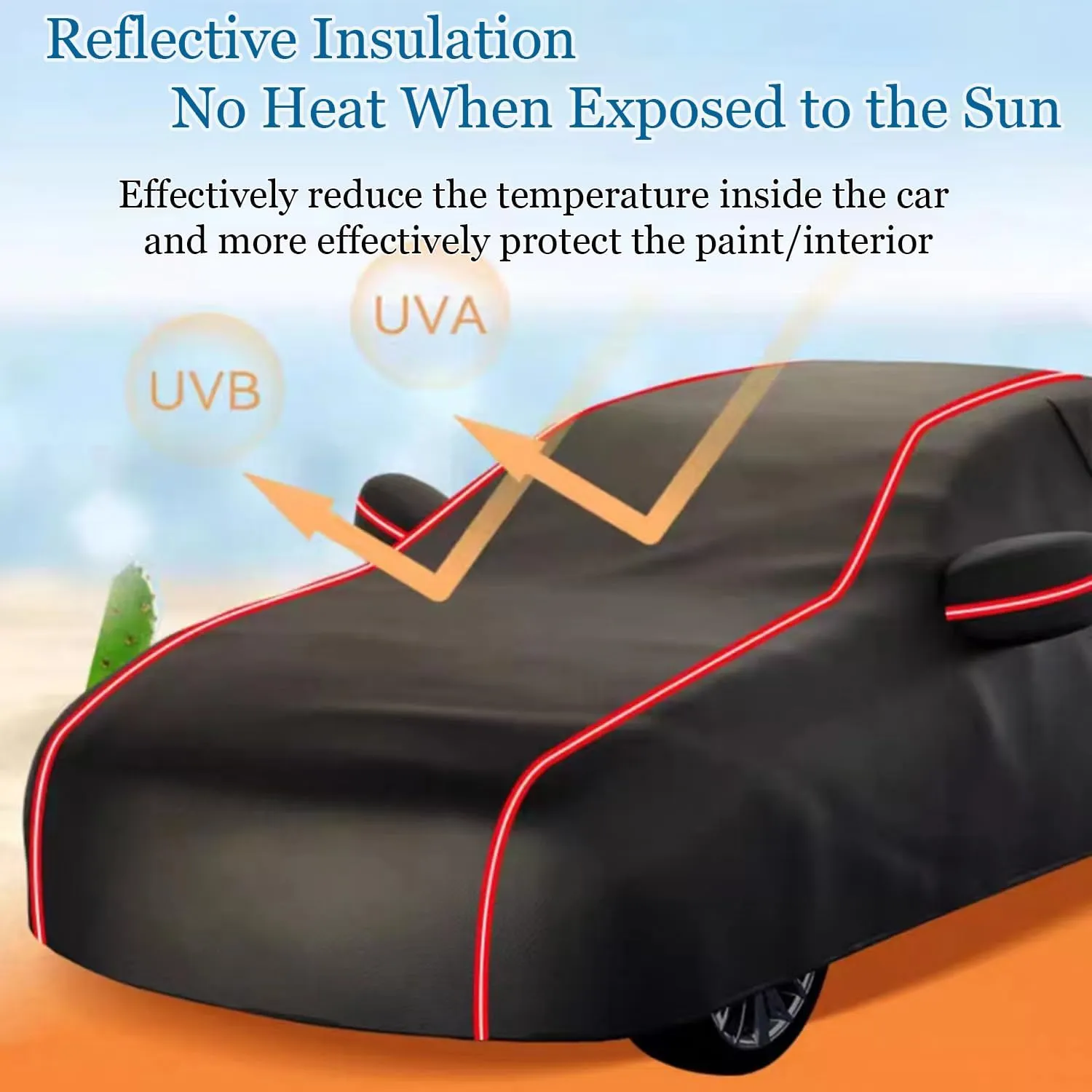 Custom Fit for Mazda Miata MX-5 MX5 (1990-2024) Outdoor Full Car Cover Waterproof All Weather 210T Polyester with Zipper and Storage Bag Snow Rain Dustproof Sun UV Protection