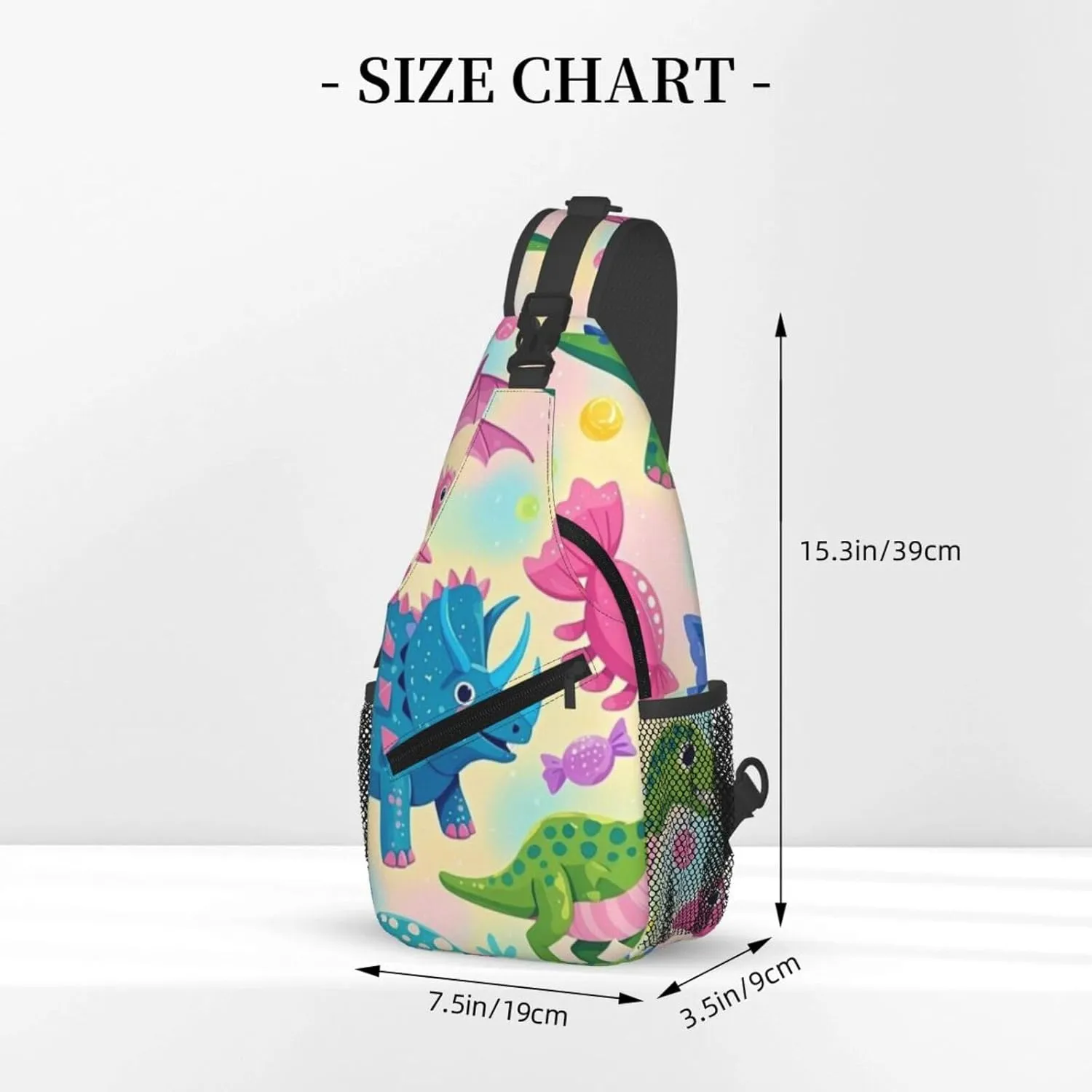 Cute Cartoon Dinosaur Winter Snowman Crossbody Bags Cross Chest Bag Adjustable Sling Backpack for Women Men