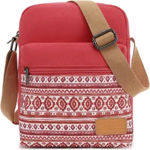 Cute Crossbody Bag and Purse Casual Canvas Shoulder Bag for Women