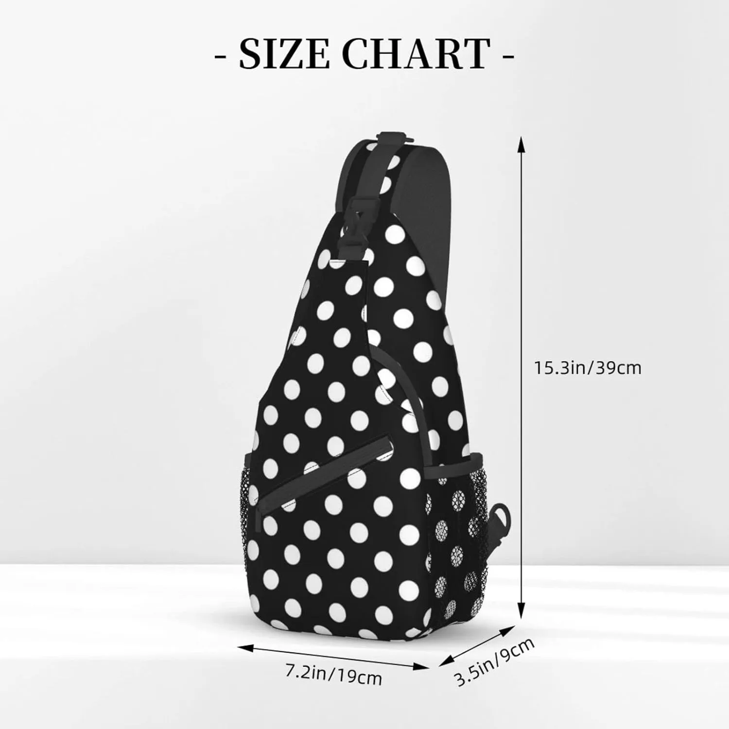 Cute Red White Polka Dot Sling Backpack Chest Bag Crossbody Shoulder Bag Travel Hiking Daypack For Men Women