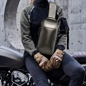 Cydmoty New Carbon Fiber Streamline Anti-Theft Sling Bag