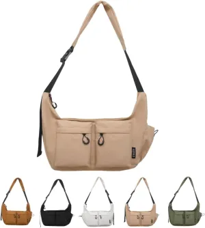 Dallaswind Large Capacity Canvas Bag – Waterproof Shoulder Purse & Messenger Bag with Multiple Pockets for Travel & Daily Use