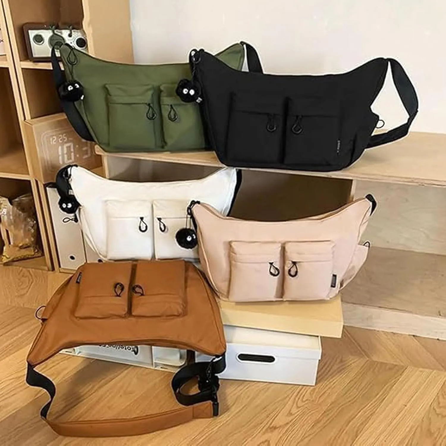 Dallaswind Large Capacity Messenger Canvas Bag, Dallaswind Large Crossbody Bag Shoulder Purse, Large Shoulder Travel Tote Bag