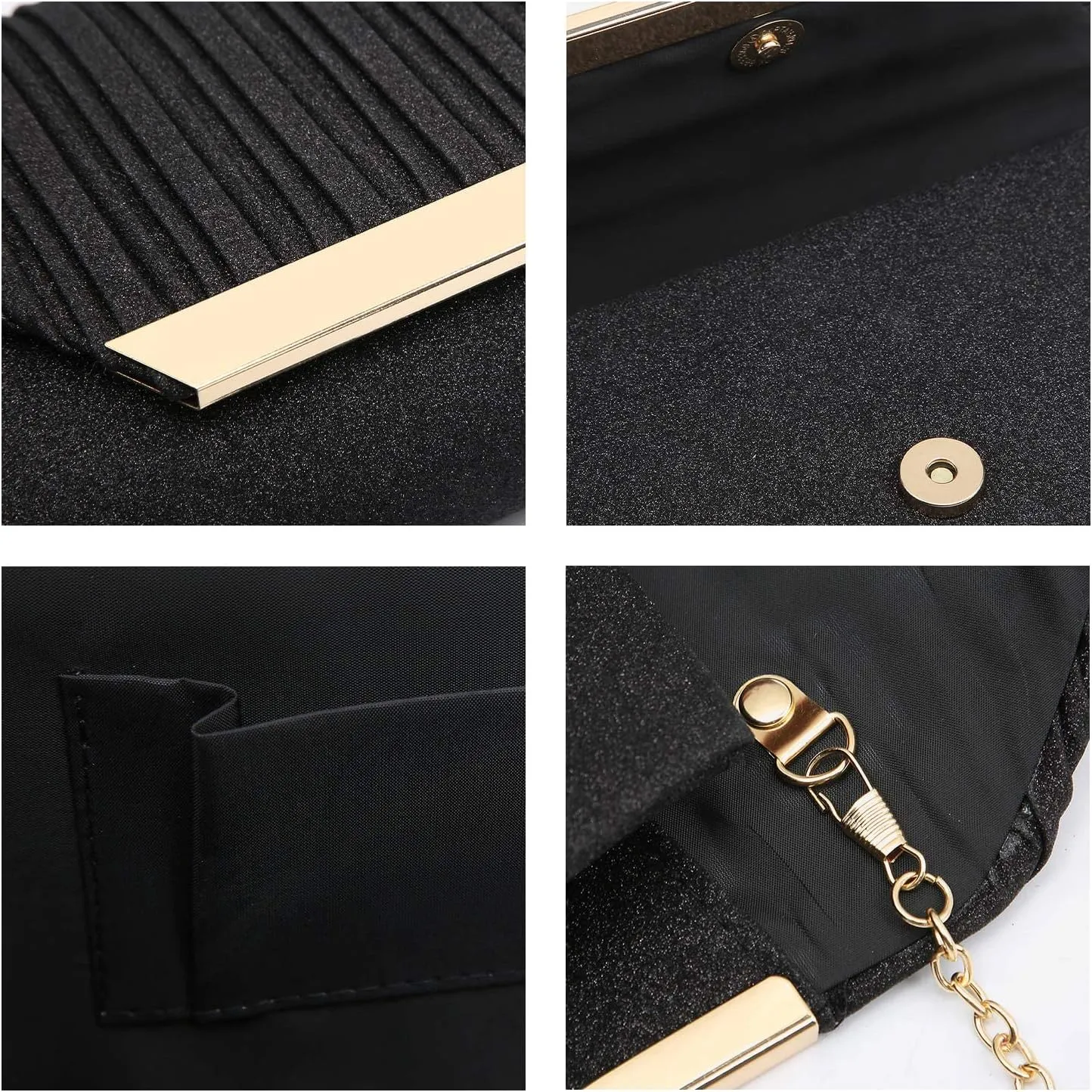 Dasein Women Evening Bags Wedding Purses Handbags Party Clutches Cocktail Prom Formal Clutch with Glitter Rhinestones