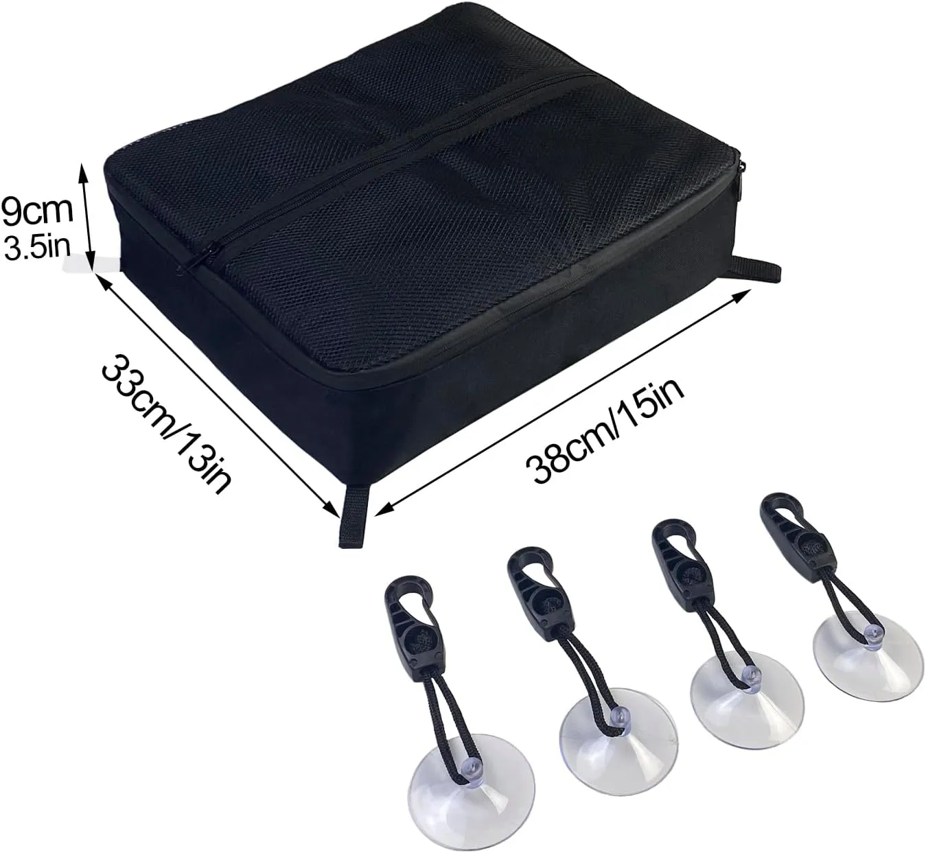 Deck Cooler Bag, 11lL Paddle Board Cooler Portable Waterproof Insulated Surf Sup Storage Bag Paddle Board Accessories with 4 Suckers for Food, Drinks (Black)
