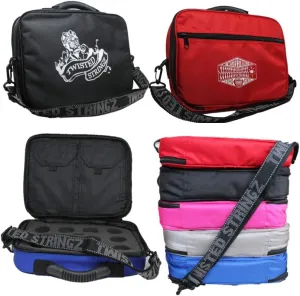 Deluxe Yo-Yo Bag - YoYo Carry Case - Holds 12 Yo-Yos- Triple Stitch Shoulder Strap - Double Graphics (Red)