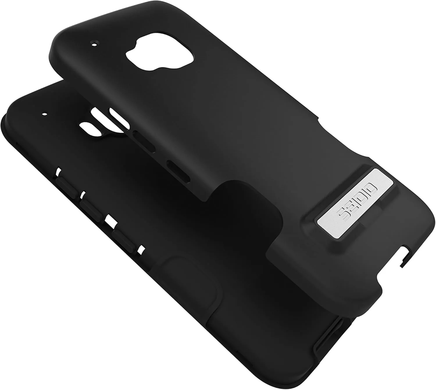 Dilex Pro Case with metal Kickstand and Holster Combo for HTC One M9 - Retail Packaging - Black
